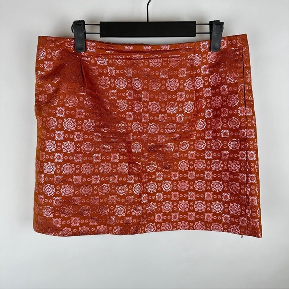 J. Crew Gold and Burnt Orange Skirt | US Size 8 - Picture 2 of 9